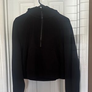lululemon athletica Black Half-Zip Hooded Sweatshirt